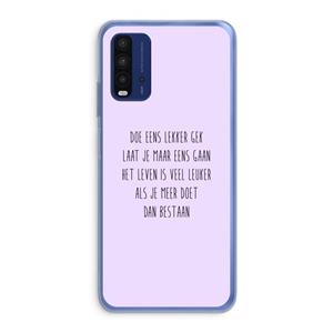 CaseCompany Gek: Xiaomi Redmi 9T Transparant Hoesje