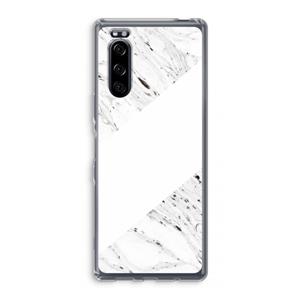 CaseCompany Biggest stripe: Sony Xperia 5 Transparant Hoesje