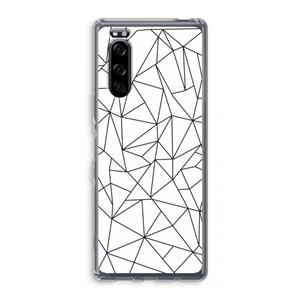 CaseCompany Geometrische lijnen zwart: Sony Xperia 5 Transparant Hoesje