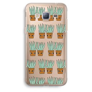 CaseCompany Sansevieria: Samsung Galaxy J3 (2016) Transparant Hoesje