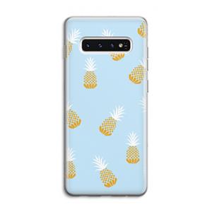 CaseCompany Ananasjes: Samsung Galaxy S10 4G Transparant Hoesje