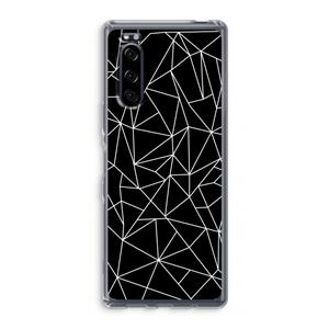 CaseCompany Geometrische lijnen wit: Sony Xperia 5 Transparant Hoesje