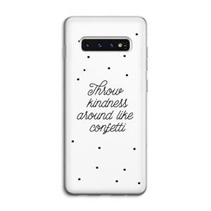 CaseCompany Confetti: Samsung Galaxy S10 4G Transparant Hoesje