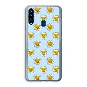 CaseCompany Leeuwenkoppen: Samsung Galaxy A20s Transparant Hoesje