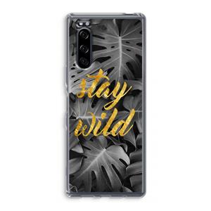 CaseCompany Stay wild: Sony Xperia 5 Transparant Hoesje