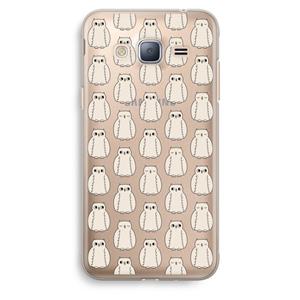 CaseCompany Uilen: Samsung Galaxy J3 (2016) Transparant Hoesje