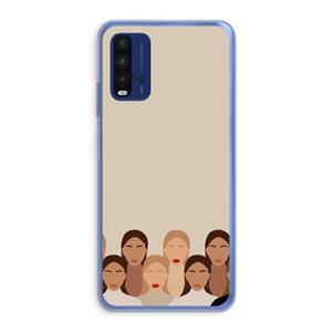 CaseCompany Girls girls girls: Xiaomi Redmi 9T Transparant Hoesje