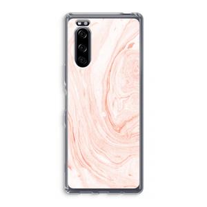 CaseCompany Peach bath: Sony Xperia 5 Transparant Hoesje
