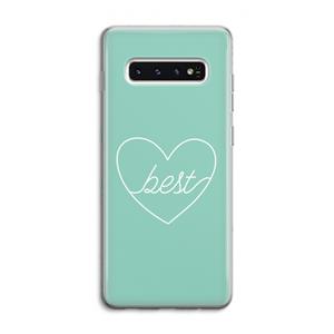 CaseCompany Best heart pastel: Samsung Galaxy S10 4G Transparant Hoesje