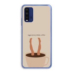 CaseCompany Aggressively drinks coffee: Xiaomi Redmi 9T Transparant Hoesje