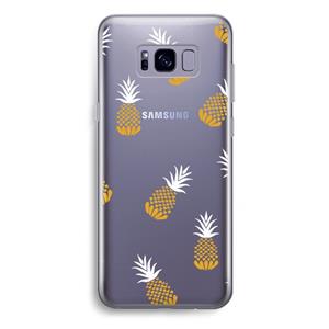 CaseCompany Ananasjes: Samsung Galaxy S8 Plus Transparant Hoesje