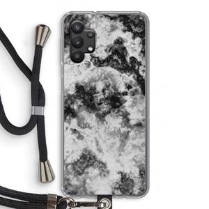 CaseCompany Onweer: Samsung Galaxy A32 5G Transparant Hoesje met koord