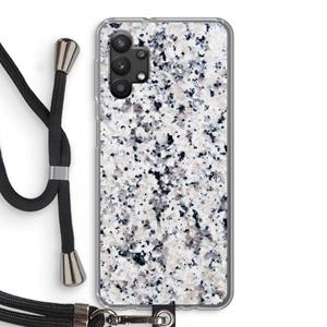 CaseCompany Gespikkelde marmer: Samsung Galaxy A32 5G Transparant Hoesje met koord