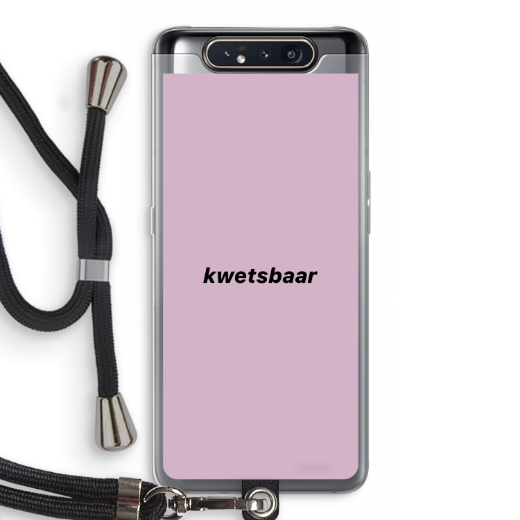 CaseCompany kwetsbaar: Samsung Galaxy A80 Transparant Hoesje met koord