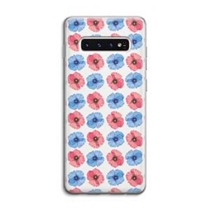 CaseCompany Klaproosjes: Samsung Galaxy S10 4G Transparant Hoesje
