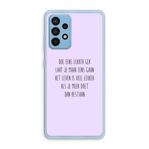CaseCompany Gek: Samsung Galaxy A52 Transparant Hoesje