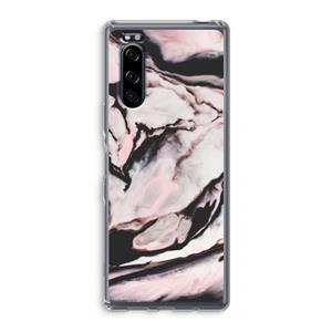 CaseCompany Roze stroom: Sony Xperia 5 Transparant Hoesje