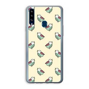 CaseCompany Vogeltjes: Samsung Galaxy A20s Transparant Hoesje