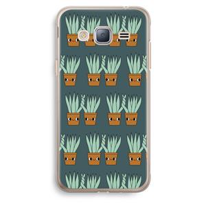 CaseCompany Sansevieria: Samsung Galaxy J3 (2016) Transparant Hoesje