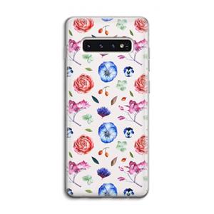 CaseCompany Bloemetjes: Samsung Galaxy S10 4G Transparant Hoesje
