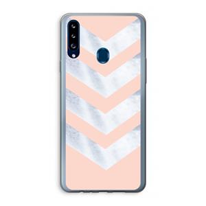 CaseCompany Marmeren pijlen: Samsung Galaxy A20s Transparant Hoesje