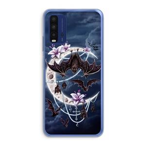 CaseCompany Vleermuizen Maan: Xiaomi Redmi 9T Transparant Hoesje