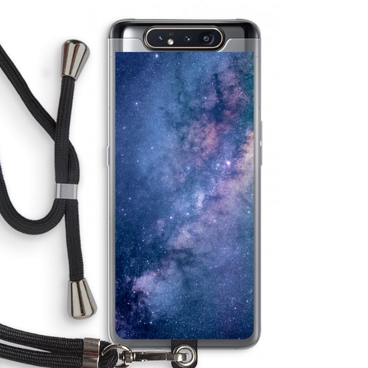 CaseCompany Nebula: Samsung Galaxy A80 Transparant Hoesje met koord