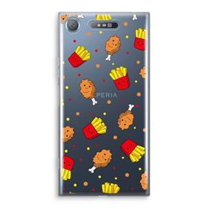 CaseCompany Chicken 'n Fries: Sony Xperia XZ1 Transparant Hoesje