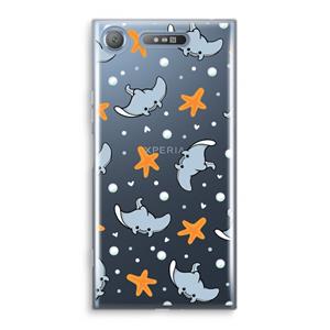 CaseCompany Manta: Sony Xperia XZ1 Transparant Hoesje