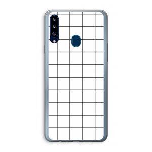 CaseCompany Rooster: Samsung Galaxy A20s Transparant Hoesje