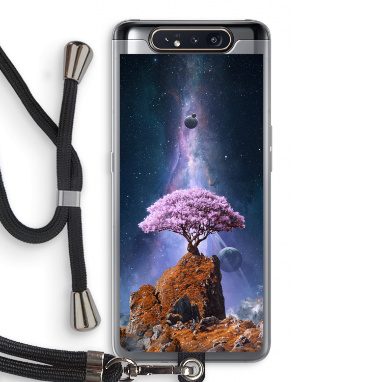 CaseCompany Ambition: Samsung Galaxy A80 Transparant Hoesje met koord