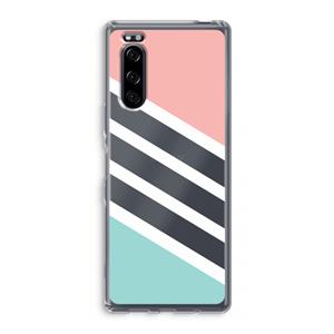 CaseCompany Strepen pastel: Sony Xperia 5 Transparant Hoesje