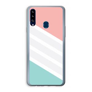 CaseCompany Strepen pastel: Samsung Galaxy A20s Transparant Hoesje