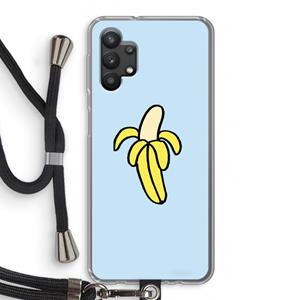 CaseCompany Banana: Samsung Galaxy A32 5G Transparant Hoesje met koord