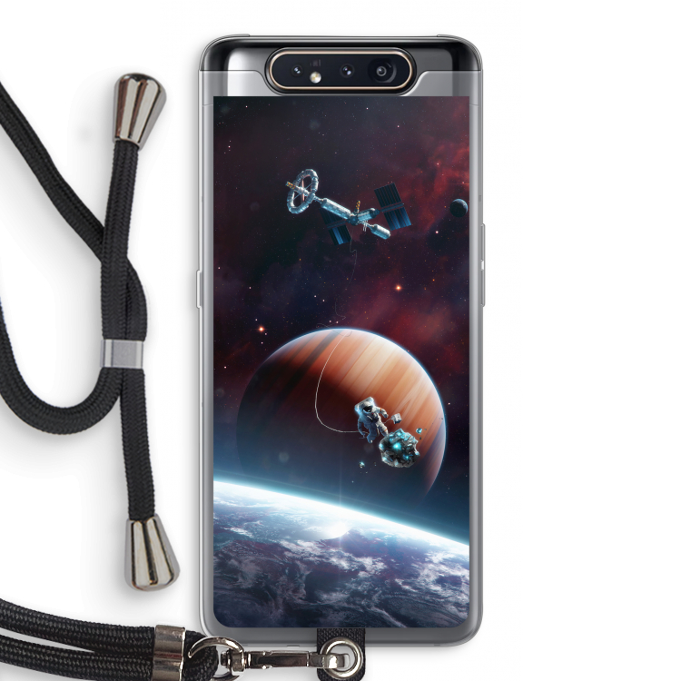 CaseCompany Examiner: Samsung Galaxy A80 Transparant Hoesje met koord