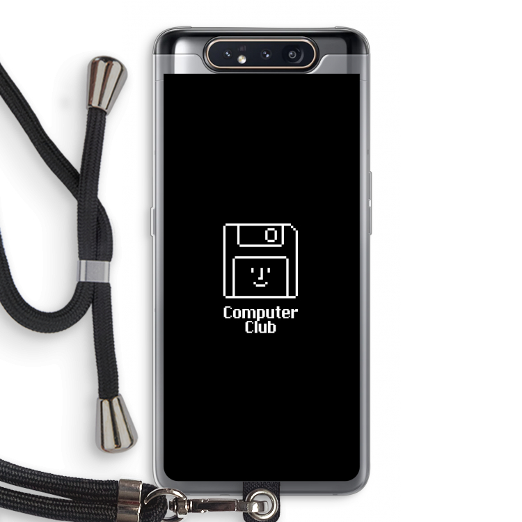 CaseCompany Hello: Samsung Galaxy A80 Transparant Hoesje met koord