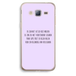 CaseCompany Regenboog: Samsung Galaxy J3 (2016) Transparant Hoesje
