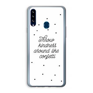 CaseCompany Confetti: Samsung Galaxy A20s Transparant Hoesje