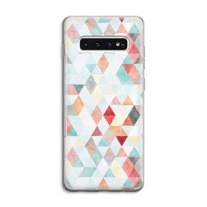 CaseCompany Gekleurde driehoekjes pastel: Samsung Galaxy S10 4G Transparant Hoesje
