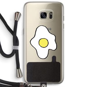 CaseCompany Spiegelei: Samsung Galaxy S7 Edge Transparant Hoesje met koord
