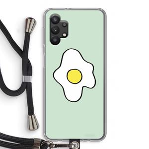 CaseCompany Spiegelei: Samsung Galaxy A32 5G Transparant Hoesje met koord