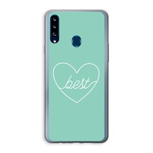 CaseCompany Best heart pastel: Samsung Galaxy A20s Transparant Hoesje