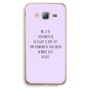 CaseCompany Relatief: Samsung Galaxy J3 (2016) Transparant Hoesje