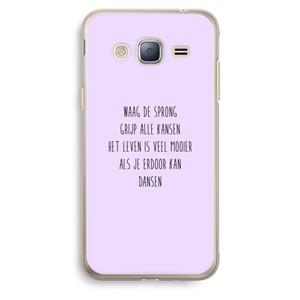 CaseCompany Sprong: Samsung Galaxy J3 (2016) Transparant Hoesje