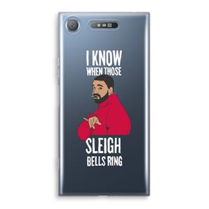 CaseCompany Sleigh Bells Ring: Sony Xperia XZ1 Transparant Hoesje