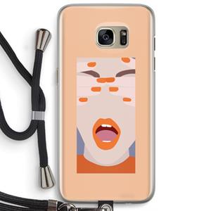 CaseCompany Surprise: Samsung Galaxy S7 Edge Transparant Hoesje met koord
