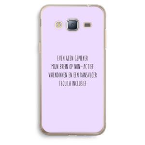 CaseCompany Tequila: Samsung Galaxy J3 (2016) Transparant Hoesje