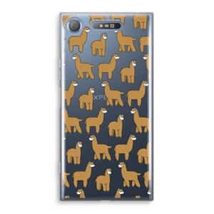 CaseCompany Alpacas: Sony Xperia XZ1 Transparant Hoesje