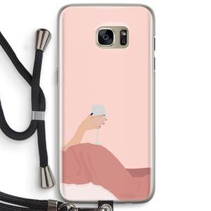 CaseCompany Wine: Samsung Galaxy S7 Edge Transparant Hoesje met koord