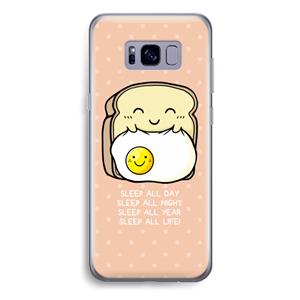 CaseCompany Sleep All Day: Samsung Galaxy S8 Plus Transparant Hoesje